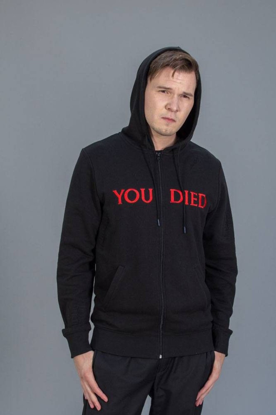 Shop Level Up Wear Shirts, Hoodys & Tanks | Dark Souls - Hoody Mit Reisverschlus / You Died - Unisex S: Level Up Wear