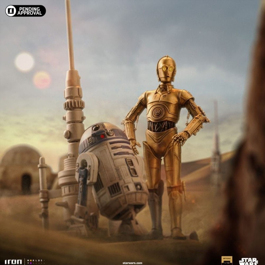 Games & Tv Iron Studios | Star Wars - C-3Po & R2D2 Statue / Deluxe Art Scale: Iron Studios