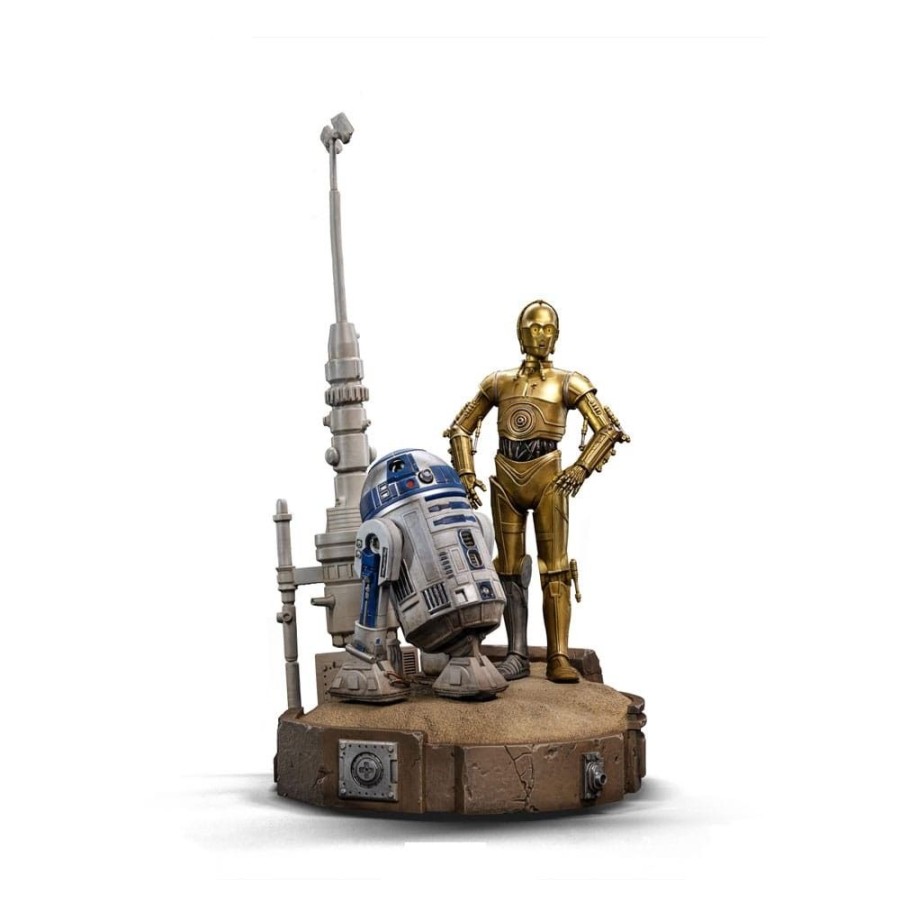 Games & Tv Iron Studios | Star Wars - C-3Po & R2D2 Statue / Deluxe Art Scale: Iron Studios