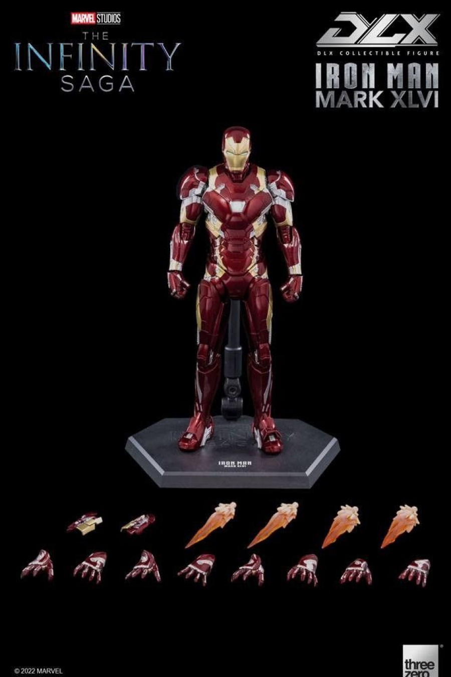 Kino & Comic ThreeZero | Avengers Infinity Saga - Iron Man Mark Xlvi Actionfigur / Dlx: Threezero