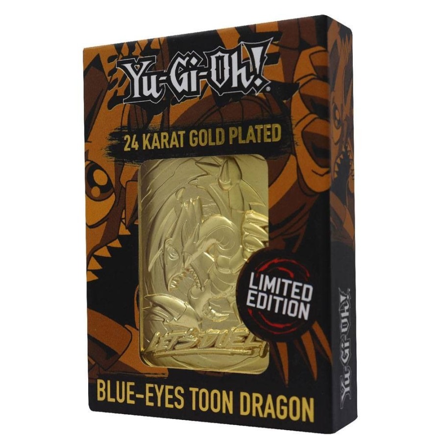 Shop FaNaTik Dekoration | Yu-Gi-Oh! - Blue Eyes Toon Dragon Karte / Replika (Vergoldet): Fanatik