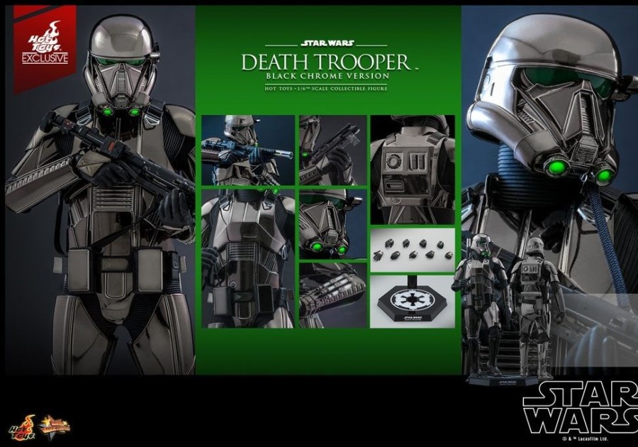 Games & Tv Hot Toys | Star Wars - Death Trooper (Black Chrome) Actionfigur: Hot Toys