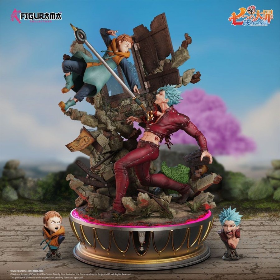 Shop Figurama Collectors Premium Statuen | Seven Deadly Sins - Ban Vs King Diorama / Elite Fandom: Figurama