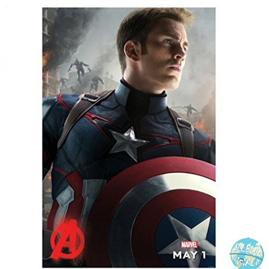 Shop Pyramide International Postkarten / Poster / Wallscrolls | Avengers Age Of Ultron Pyramide Poster Captain America 61 X 91Cm