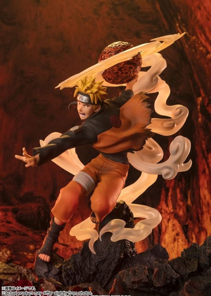 Shop Bandai Tamashii Nations Naruto | Naruto Shippuden Figuarts Zero Extra Battle - Naruto Statue Uzumaki-Sage Art: Lava Release Rasenshur