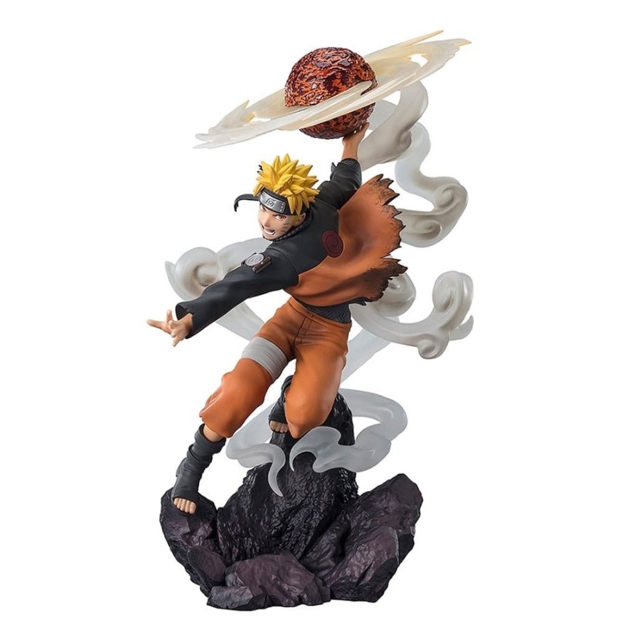 Shop Bandai Tamashii Nations Naruto | Naruto Shippuden Figuarts Zero Extra Battle - Naruto Statue Uzumaki-Sage Art: Lava Release Rasenshur