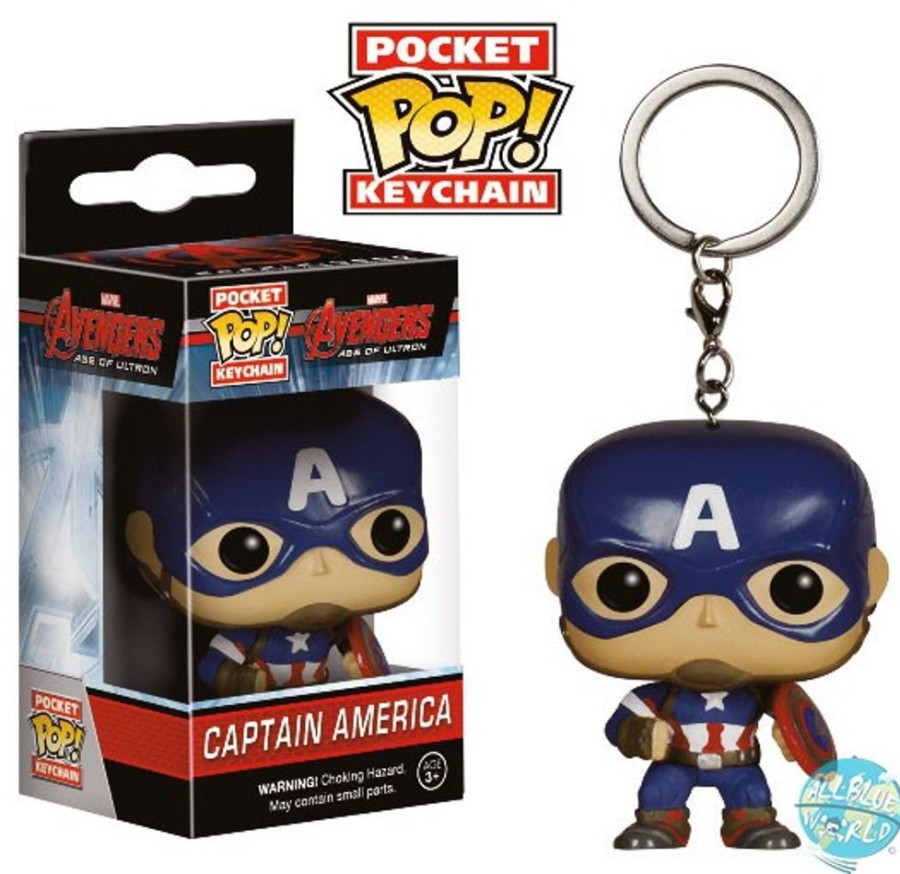 Shop Funko Schlusselanhanger | Avengers Age Of Ultron Funko Pop! Vinyl Schlusselanhanger Captain America 4 Cm