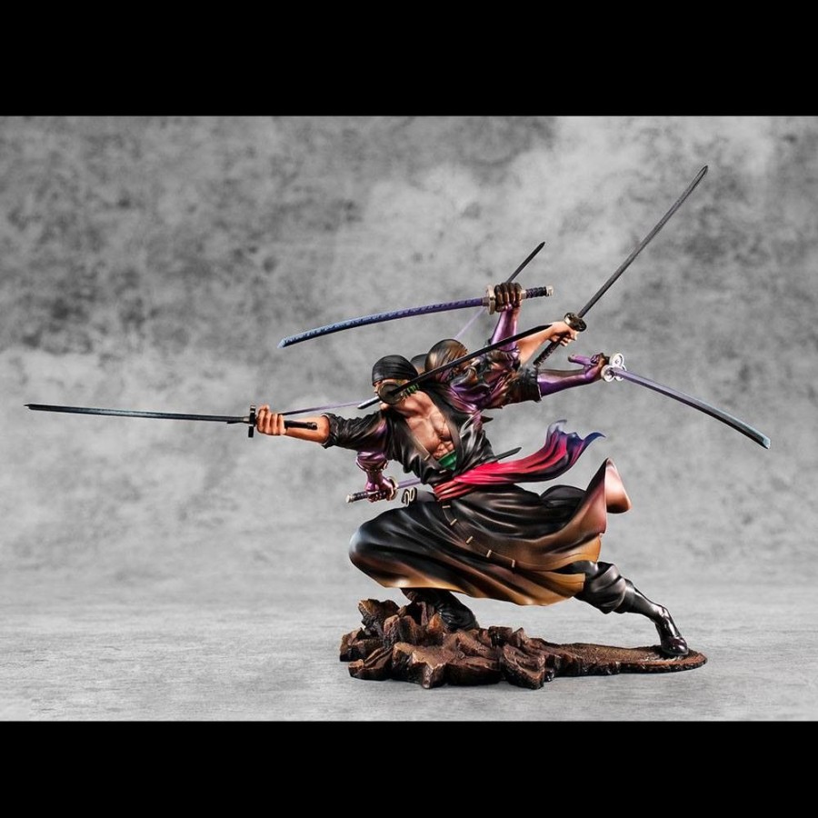 Shop MegaHouse Megahouse | One Piece - Roronoa Zoro Statue / Excellent Model P.O.P - Demon Spirit Kyuutouryuu Asura: Megahouse