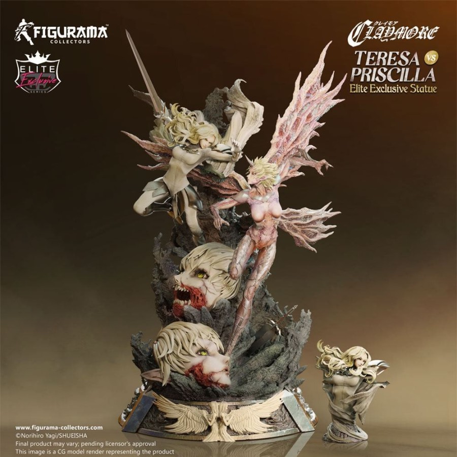 Shop Figurama Collectors Premium Statuen | Claymore - Teresa Vs. Priscilla Diorama / Elite Exclusive: Figurama