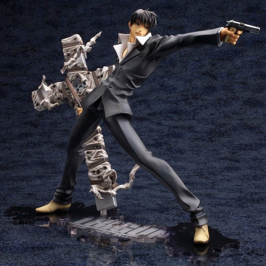 Games & Tv Kotobukiya | Trigun Badlands Rumble Artfx J - Nicholas D. Wolfwood Renewal Package Version Statue: Kotobukiya