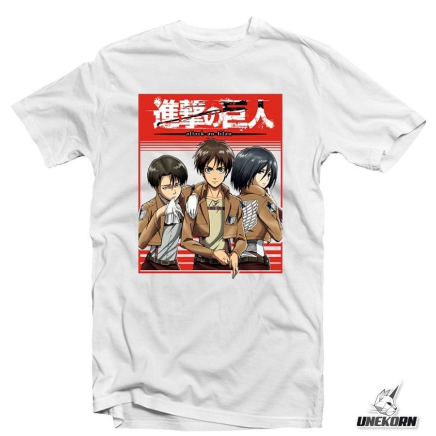 Shop Unekorn Shirts, Hoodys & Tanks | Attack On Titan - T-Shirt / Trio - Unisex L: Unekorn