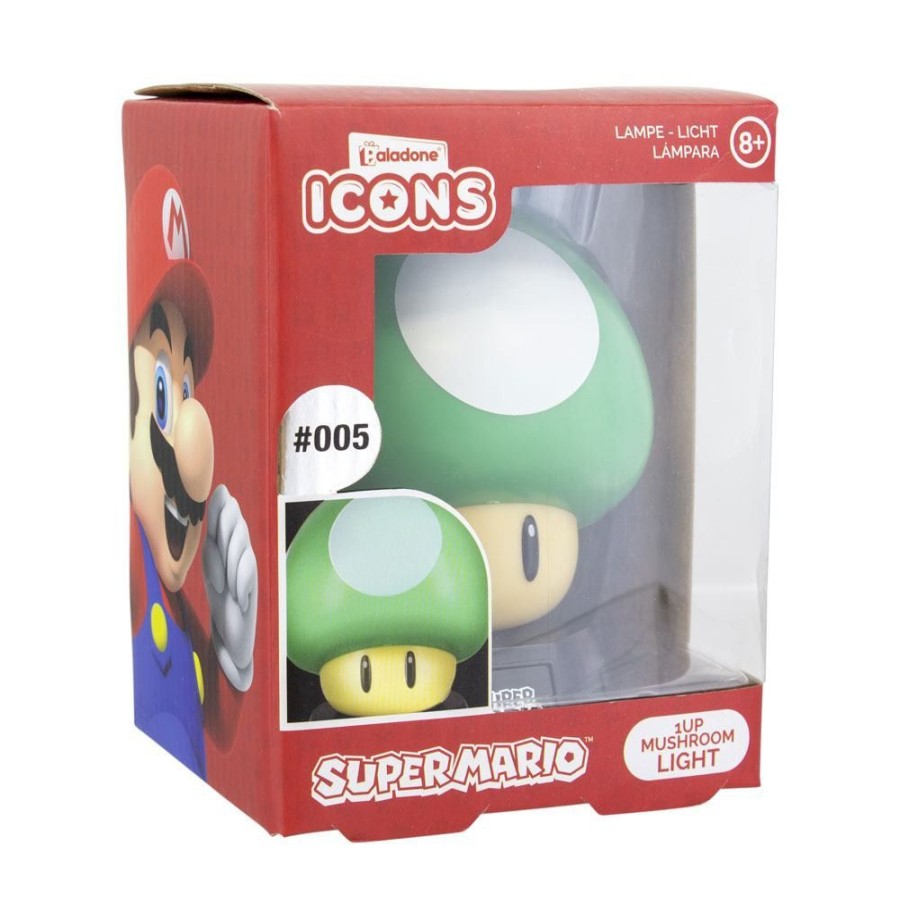 Shop Paladone Products Dekoration | Super Mario - 3D Icon Lampe / 1 Up Mushroom: Paladone