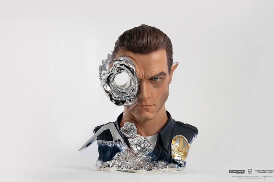 Shop Pure Arts Giant Size Figuren | Terminator - T-1000 Art Mask Replika / Painted Standard Version: Pure Arts