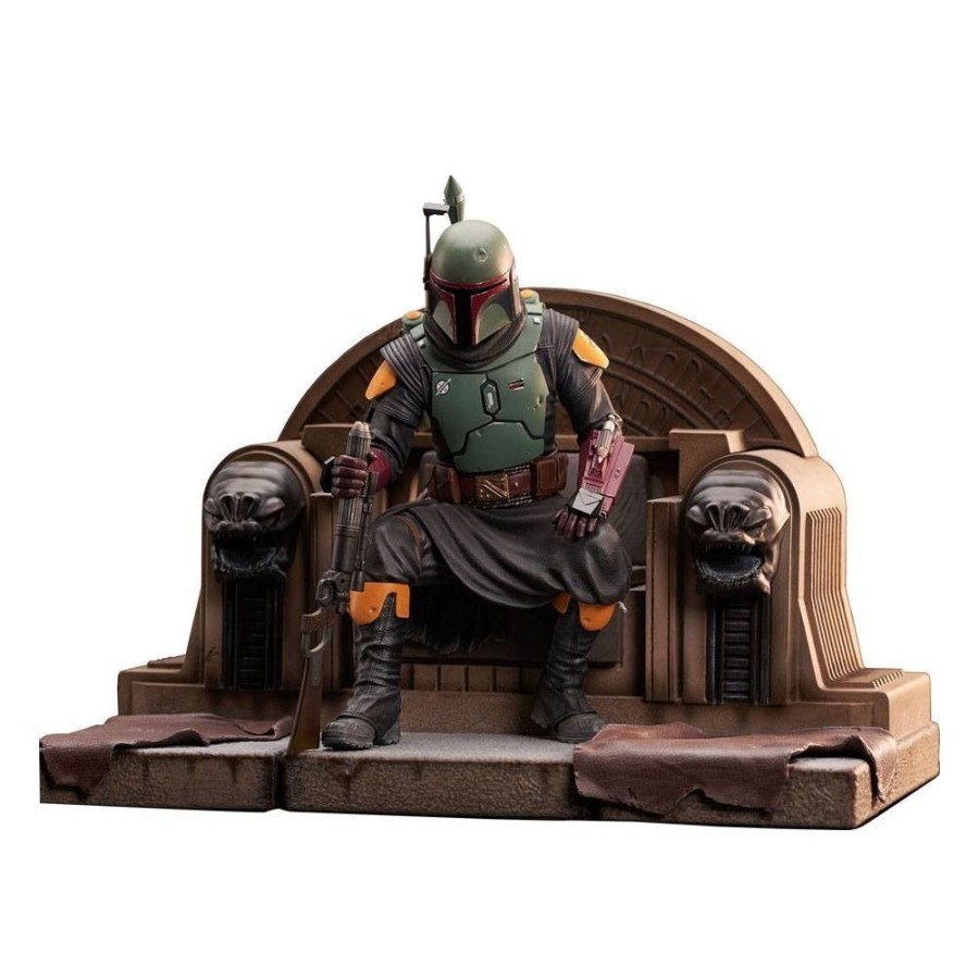 Kino & Comic Gentle Giant | Star Wars The Book Of Boba Fett - Boba Fett On Throne Statue: Gentle Giant