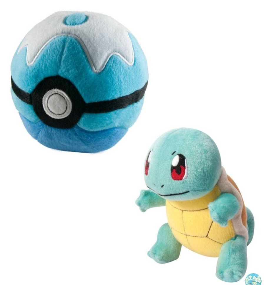 Shop Tomy Nachbesteller | Pokemon - Schiggy Mit Pokeball Pluschfigur: Tomy