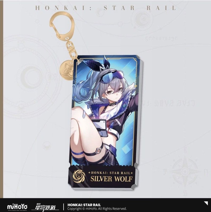 Shop MiHoYo Schlusselanhanger | Honkai: - Star Rail Light Cone Acryl Schlusselanhanger / Silver Wolf : Mihoyo