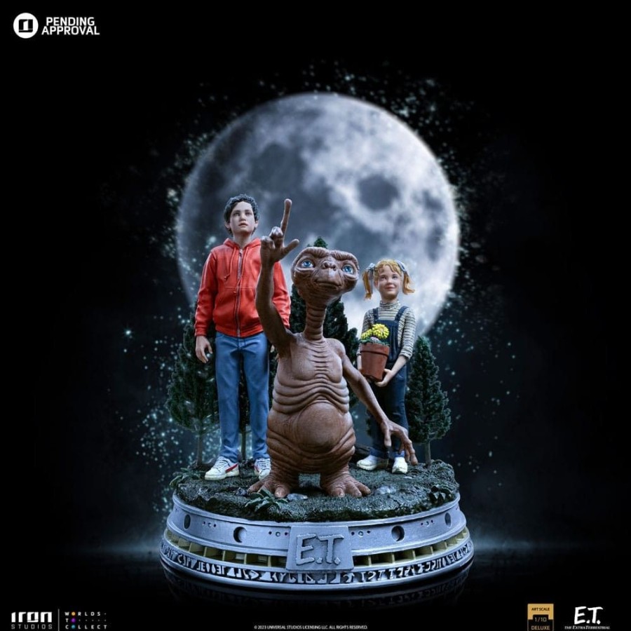 Kino & Comic Iron Studios | E.T. Der Auserirdische Deluxe Art Scale - E.T., Elliot And Gertie Statue: Iron Studios