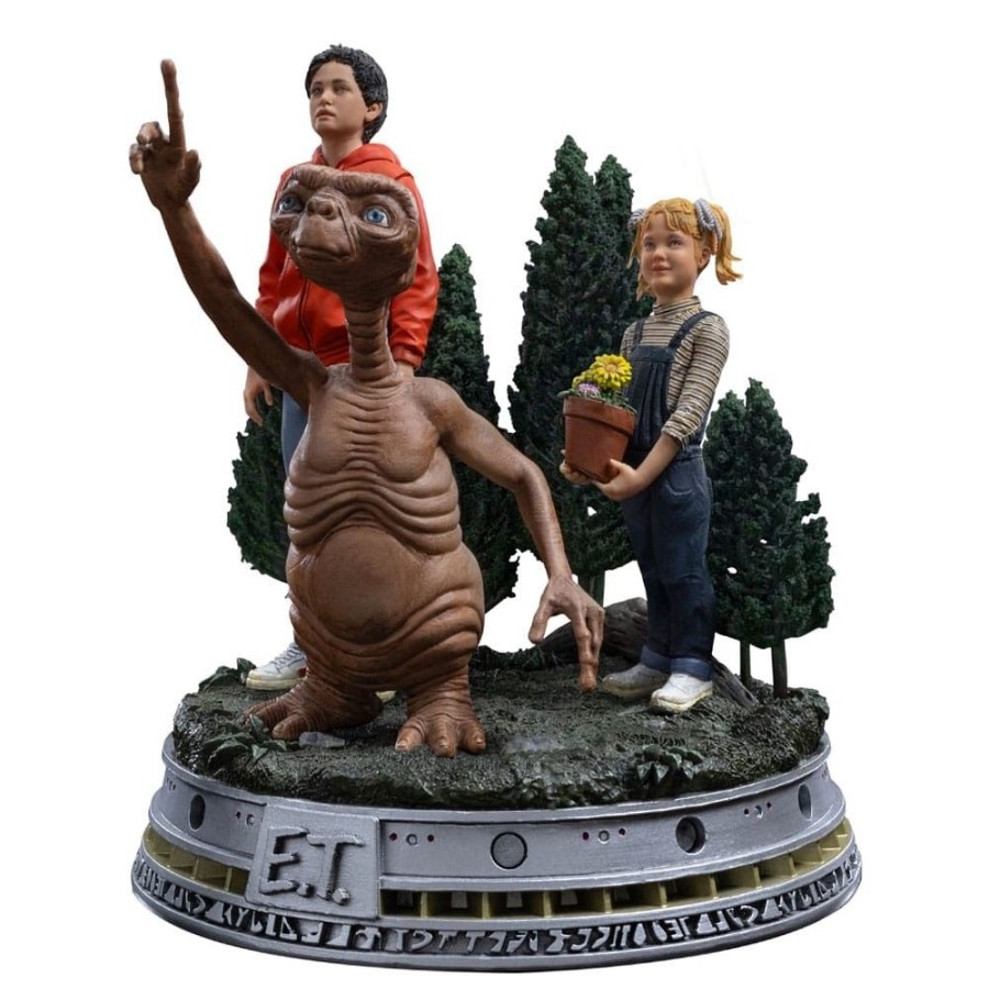 Kino & Comic Iron Studios | E.T. Der Auserirdische Deluxe Art Scale - E.T., Elliot And Gertie Statue: Iron Studios