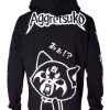 Shop Difuzed Shirts, Hoodys & Tanks | Aggretsuko - Kapuzenjacke Grose Xl / Motiv Sleeve Faces: Difuzed