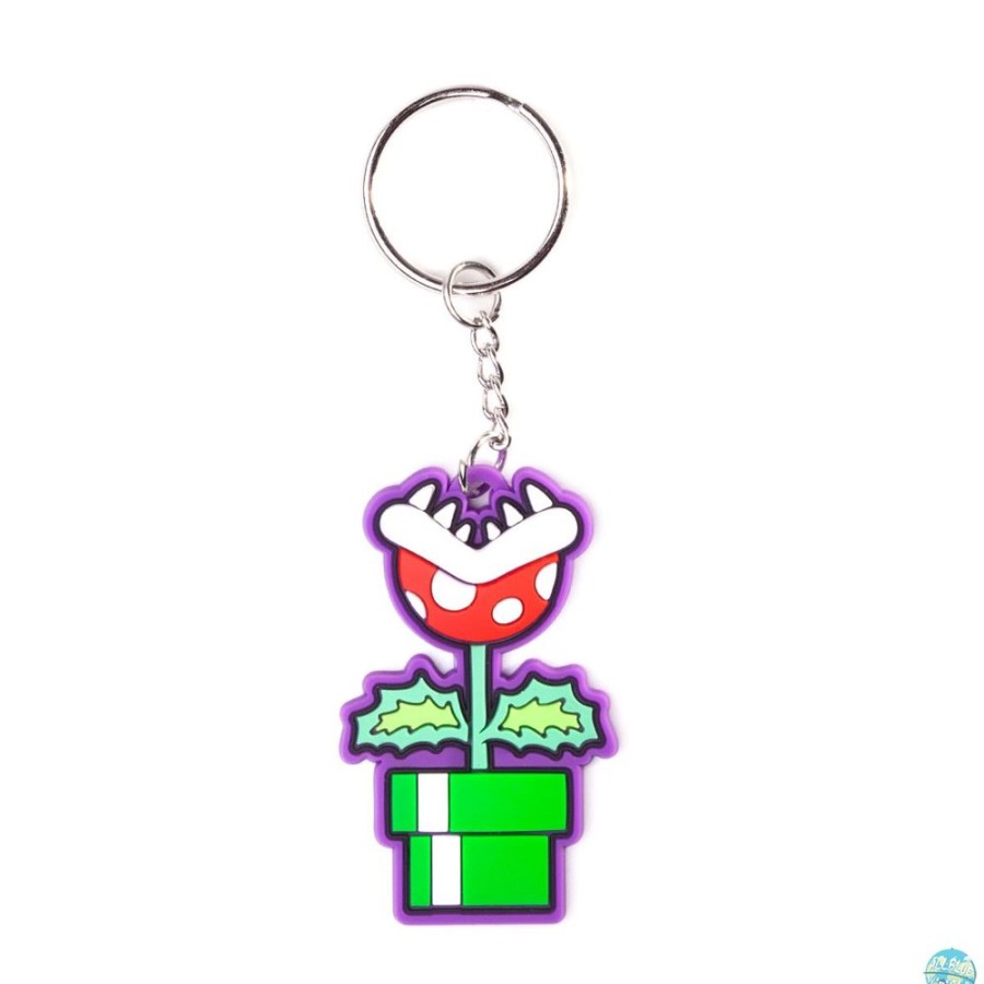 Shop Bioworld Merchandising Schlusselanhanger | Nintendo Bioworld Gummi-Schlusselanhanger Piranha Plant 6 Cm