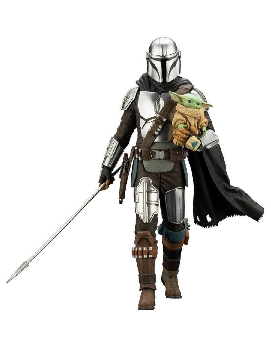 Kino & Comic Kotobukiya | Star Wars The Mandalorian - Mandalorian & The Child Statue / Artfx - With Beskar Staff: Kotobukiya