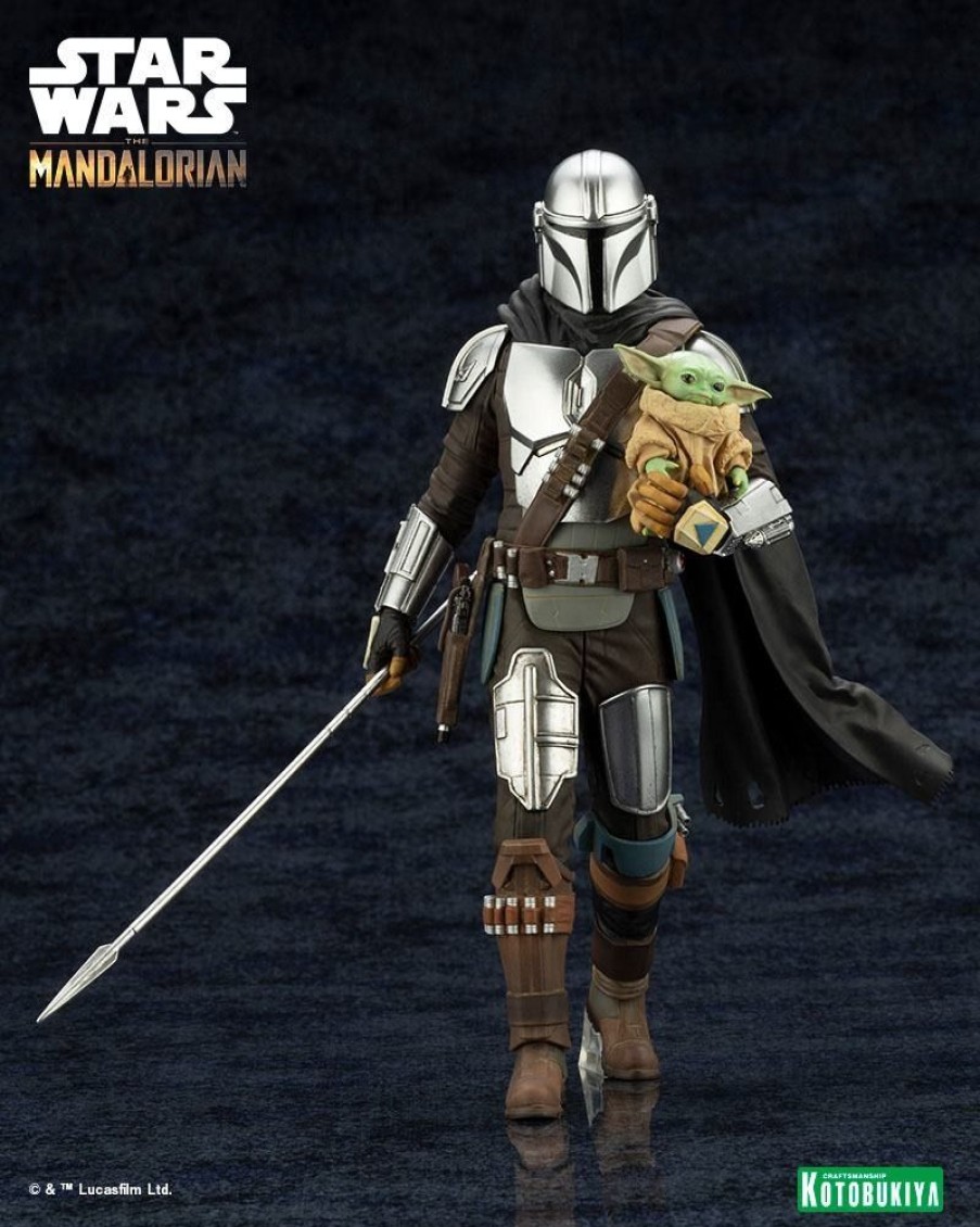 Kino & Comic Kotobukiya | Star Wars The Mandalorian - Mandalorian & The Child Statue / Artfx - With Beskar Staff: Kotobukiya