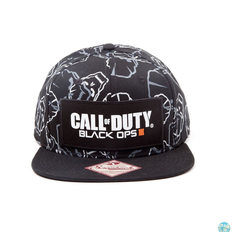 Shop Bioworld Merchandising Caps, Hute & Mutzen | Call Of Duty Black Ops Iii Hip Hop Cap Snap Back Text Logo & Skulls