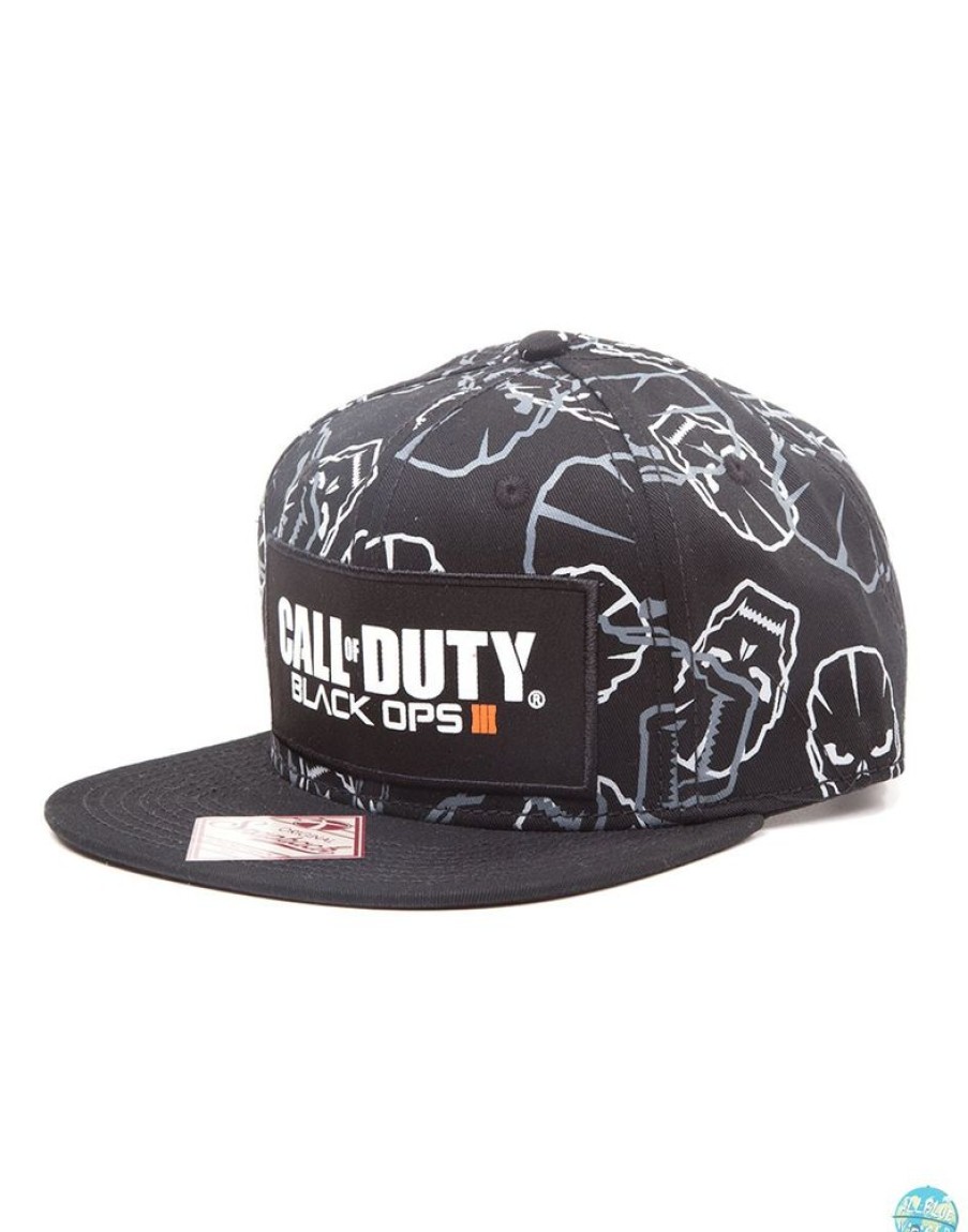 Shop Bioworld Merchandising Caps, Hute & Mutzen | Call Of Duty Black Ops Iii Hip Hop Cap Snap Back Text Logo & Skulls