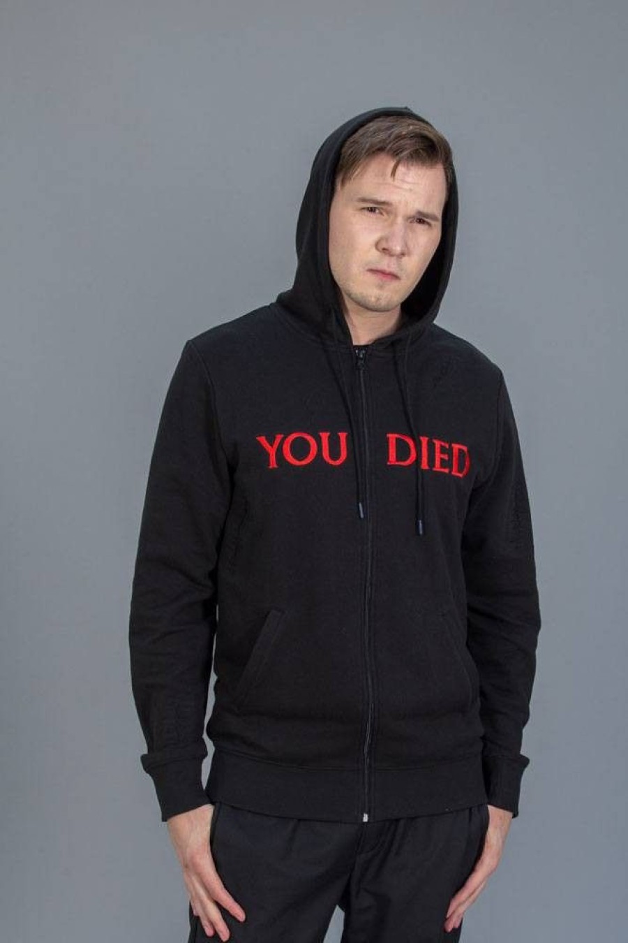 Shop Level Up Wear Shirts, Hoodys & Tanks | Dark Souls - Hoody Mit Reisverschlus / You Died - Unisex L: Level Up Wear