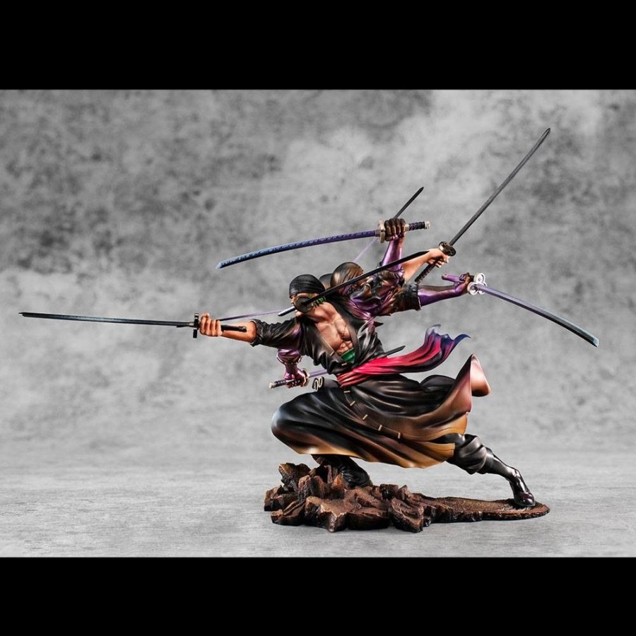 Shop MegaHouse One Piece Figuren | One Piece - Roronoa Zoro Statue / Excellent Model P.O.P - Demon Spirit Kyuutouryuu Asura: Megahouse