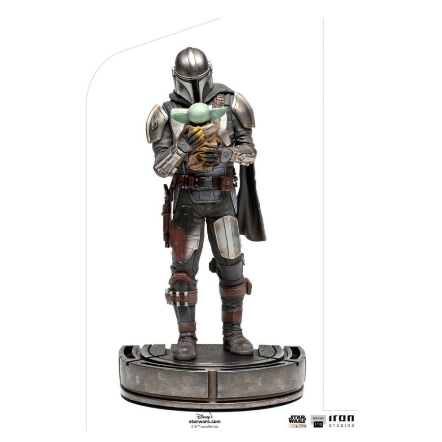 Kino & Comic Iron Studios | Star Wars The Mandalorian - Mandalorian & Grogu Statue / Art Scale: Iron Studios