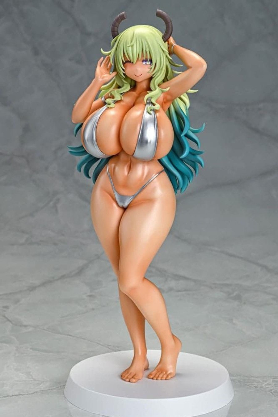 Shop Q-Six Statuen, Busten & Figuren | Miss Kobayashi'S Dragon Maid - Lucoa Statue / Bikini Style Suntan Version: Q-Six